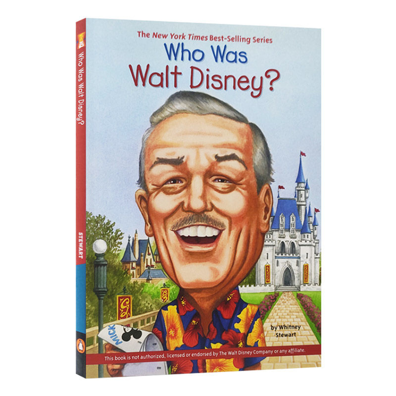 谁是沃尔特迪士尼 英文原版 who was walt disney 名人传记 中小学生