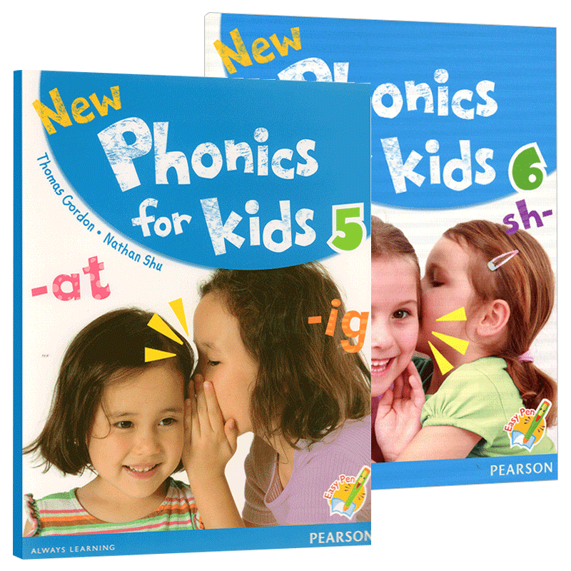 香港朗文幼儿英语自然拼读教材2册 英文原版 New Phonics for kids 5-6级别 学生用书 培生分级阅读 亲子幼儿大班教材 英文版书籍