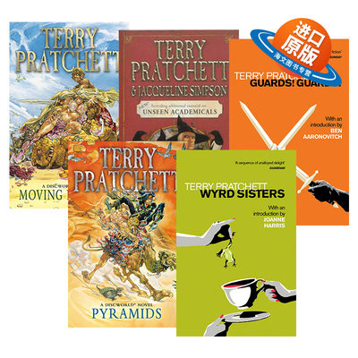 英文原版 Discworld Novel 碟形世界系列6-10 五册套装 畅销科幻小说 巫婆怪女 金字塔 英文版 进口英语原版书籍