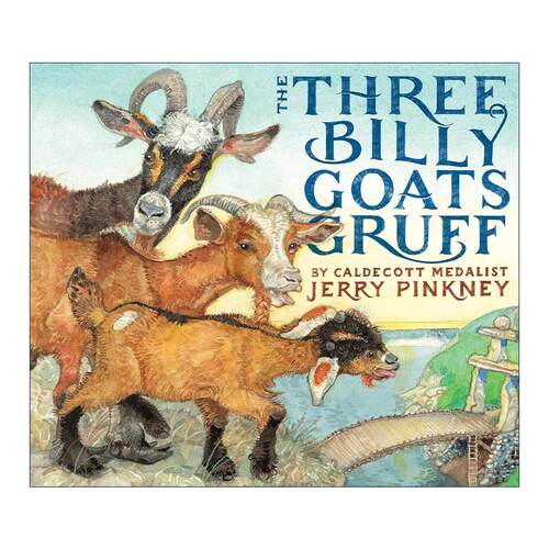 英文原版 The Three Billy Goats Gruff 三只山羊嘎啦嘎啦 精装图画书 插画师杰里.平克尼 凯迪克奖得主 英文版 进口英语原版书籍