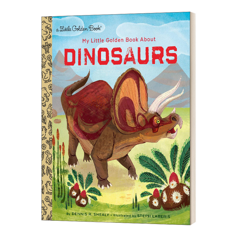 英文原版精装 My Little Golden Book about Dinosaurs恐龙兰登书屋精装小金书英文版进口英语原版书籍儿童外文书