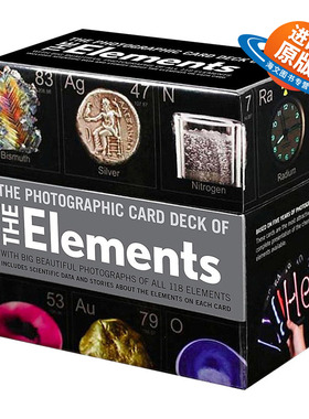 英文原版 The Photographic Card Deck of the Elements 礼盒装 元素系列闪卡 元素周期表 英文版 进口英语原版书籍