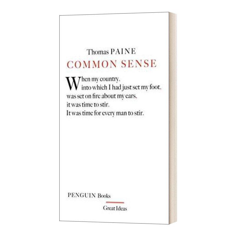 托马斯·潘恩:常识 英文原版 penguin great ideas : common sense