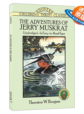 英文原版 The Adventures of Jerry Muskrat 桑顿 伯吉斯动物故事书 麝鼠杰瑞历险记 英文版 进口英语原版书籍
