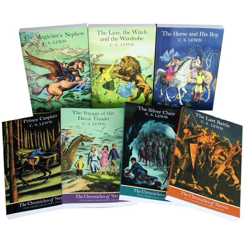 纳尼亚传奇全集7册 英文原版 The Chronicles of Narnia Box Set 全彩英文版 魔法师的外甥 狮子女巫和魔衣柜 进口书