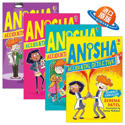 英文原版 Anisha  Accidental Detective 意外的侦探阿妮莎4册 儿童章节桥梁书 课外读物 英文版 进口英语原版书籍