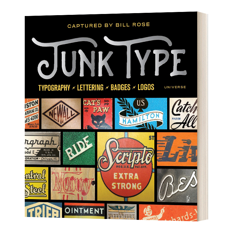 英文原版 精装 Junk Type Typography Lettering Badges Logos 印刷字体-刻字-徽章-标志 精装 英文版 进口英语原版书籍