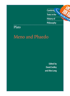 英文原版 Plato Meno and Phaedo 柏拉图 美诺篇 斐多篇 剑桥哲学史文本系列 英文版 进口英语原版书籍