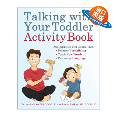 英文原版 Talking with Your Toddler Activity Book 与你的幼儿交谈活动书 有趣的练习和游戏促进语言表达 进口英语原版书籍
