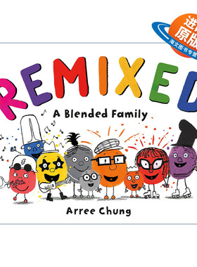 英文原版 Remixed: A Blended Family 多彩的家庭 精装绘本 英文版 进口英语原版书籍