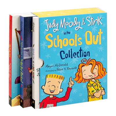 稀奇古怪小朱迪和stink系列3册盒装 英文原版 Judy Moody and Stink in the School's Out Collection 英文版儿童英语桥梁章节书