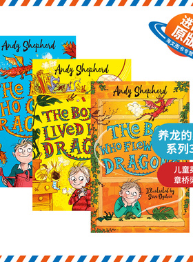 养龙的男孩系列3册 英文原版 The Boy Who Grew Lived Flew with Dragons 英文版儿童英语章节书 进口原版学生课外阅读书籍