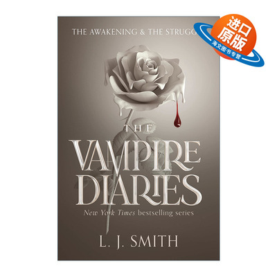 英文原版小说 The Vampire Diaries The Awakening and The Struggle 吸血鬼日记 觉醒和挣扎 2合1 英文版 进口英语原版书籍