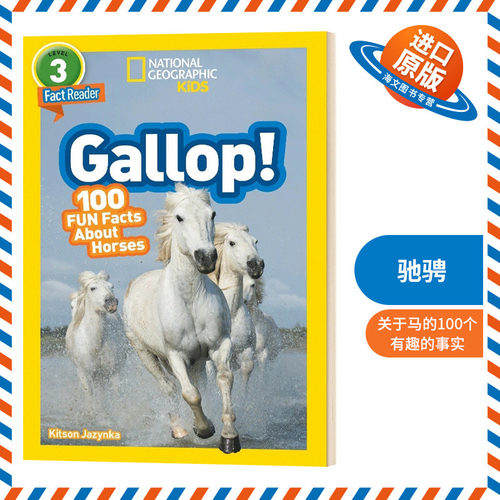 英文原版 NG Kids Readers L3: Gallop! 100 Fun Facts About Horses 英文版儿童外文书