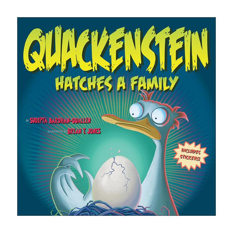 英文原版 Quackenstein Hatches a Family 夸肯斯坦孵化了一个家庭 儿童绘本 万圣节 Sudipta Bardhan-Quallen 进口英语原版书籍