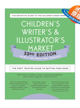 英文原版 Children's Writer's Illustrator's Market 儿童作家和插画家市场 第33版 值得信赖的出版指南 工具书 Amy Jones 英文版