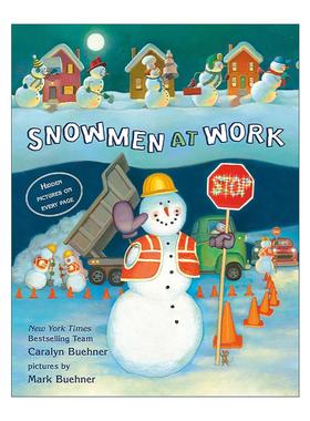 英文原版 Snowmen at Work 工作中的雪人 儿童职业启蒙认知绘本 纸板书 Caralyn Buehner 英文版 进口英语原版书籍