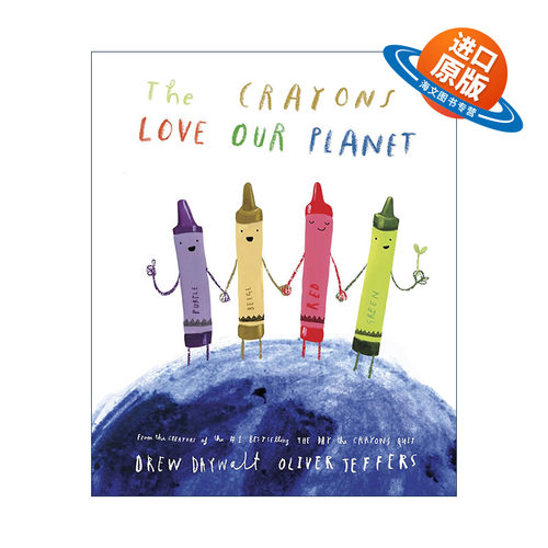 英文原版 The Crayons Love Our Planet 小蜡笔爱地球 儿童精装绘本 小蜡笔大罢工作者奥利弗·杰夫斯 Oliver Jeffers插画 英文版