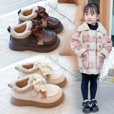 女童皮鞋冬款2024潮牌新