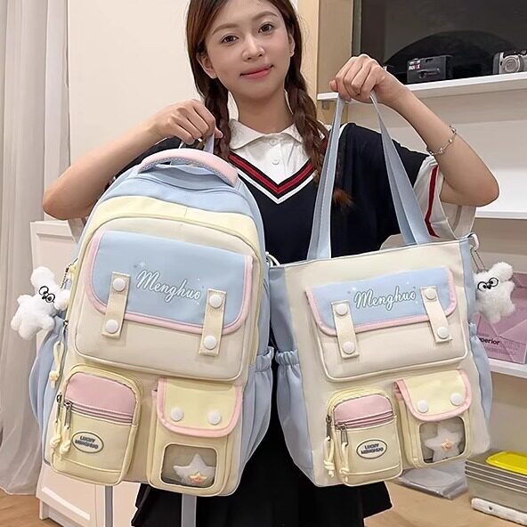 英国潮牌校园风书包女生初中生大