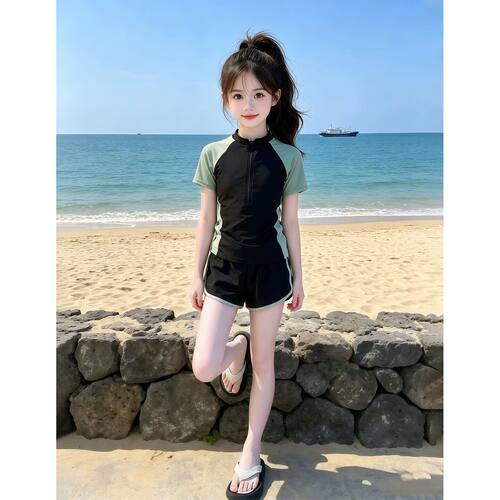 英国潮牌2026夏季新款女童游泳衣