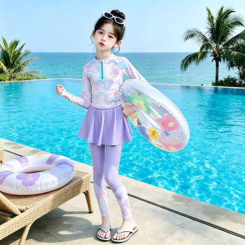 英国潮牌女童绝美泳衣儿孩2026高