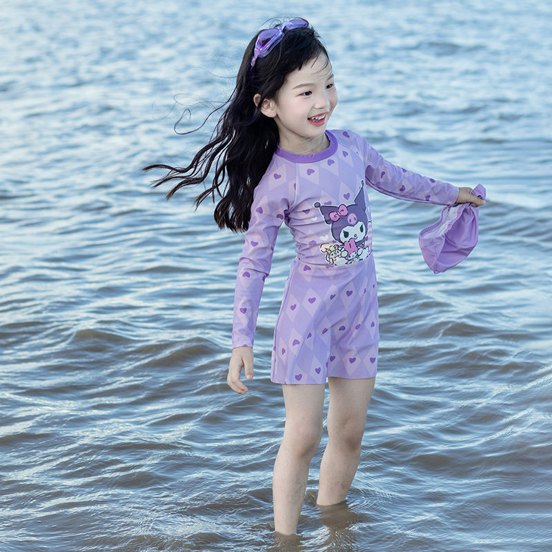 英国潮牌儿童泳衣女童套装夏季女