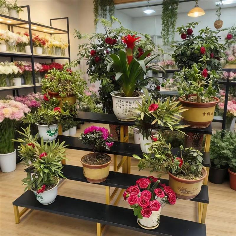 展示架花架鲜花花店室内多肉花盆客厅简约阳台置物架