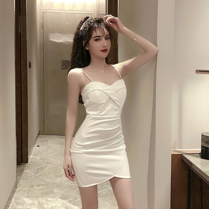 夜店女装夏新款性感露背抹胸吊带裙显瘦紧身包臀短款小礼服连衣裙