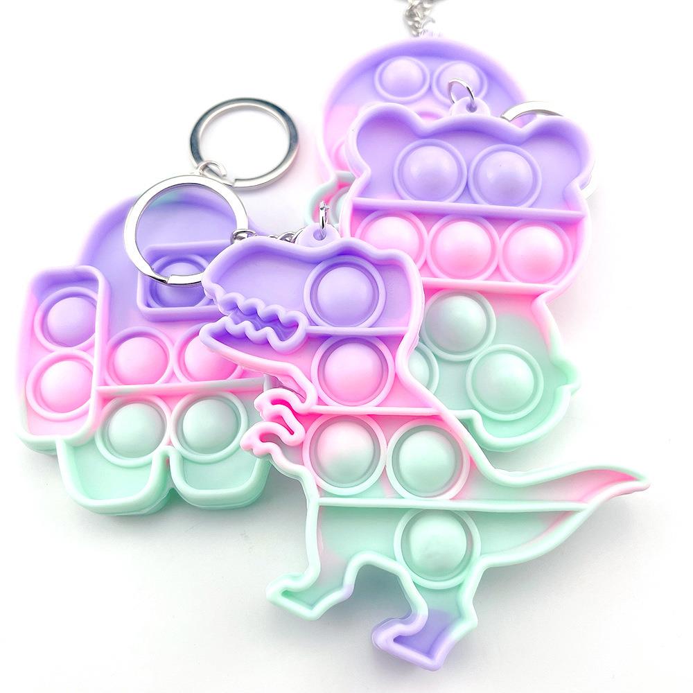 5pcs popit figet pushpop keychain Pop It Fidget toys钥匙扣