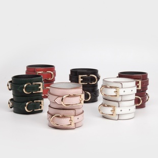 puppy皮质手拷手环多色可选可调节手铐cosplay道具