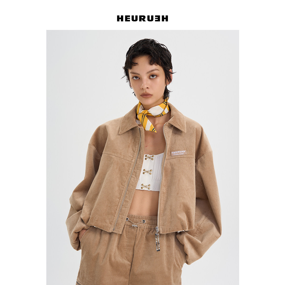 灯芯绒秋冬新品夹克HEURUEH休闲