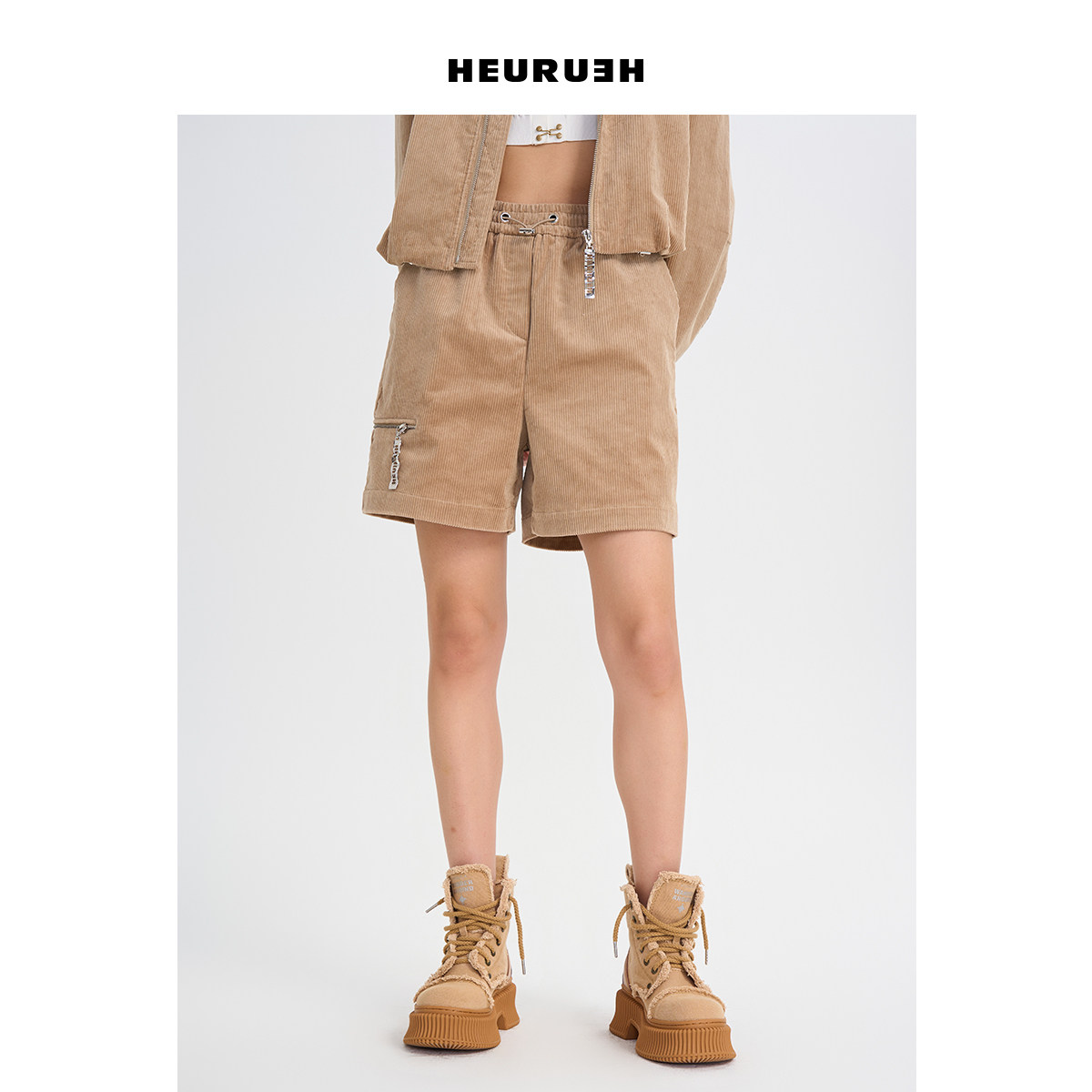 HEURUEH仿皮短裤秋冬新品
