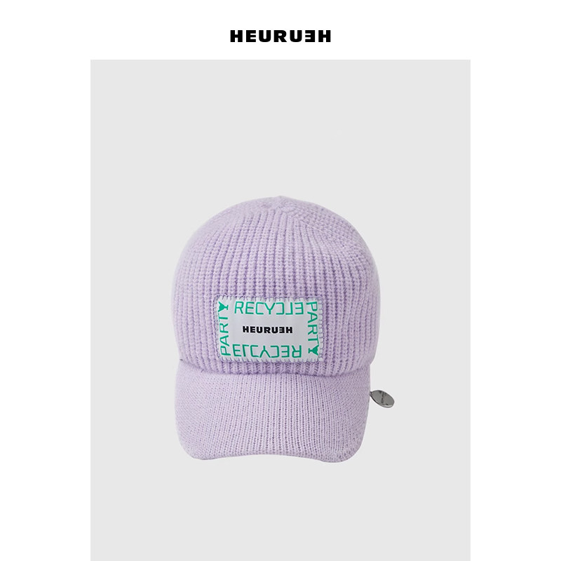 Heurueh秋季针织棒球帽男女同款