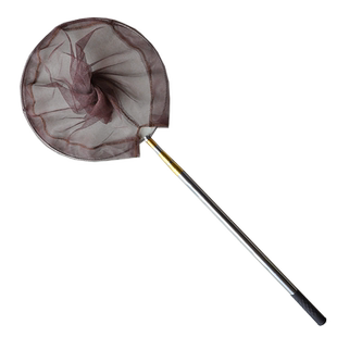 不锈钢抄网杆全套组合捞鱼网兜伸缩杆子钓鱼抄网头挂胶实心圈渔具