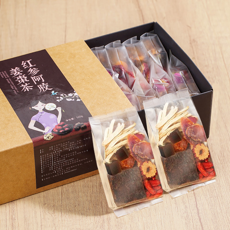 阿胶红参姜枣茶秋冬养生进补气血