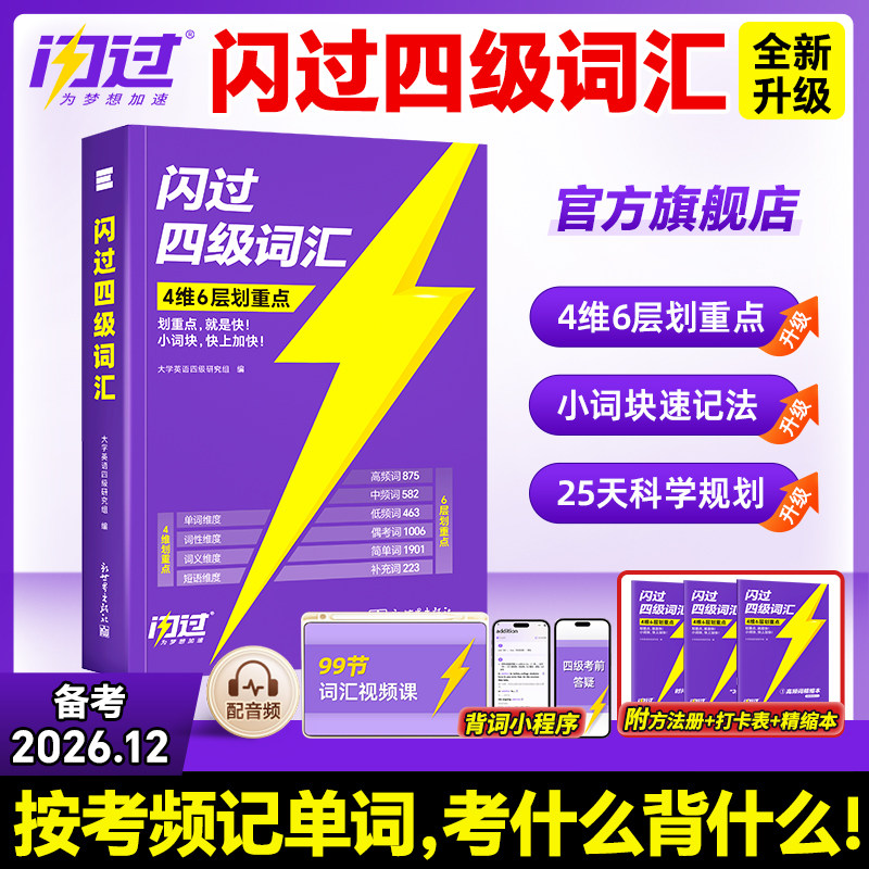 备考2026年12月四级英语词汇闪过