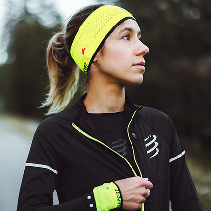 COMPRESSPORT跑步止汗带开关头带 II 耀黑版 HeadBand运动配件