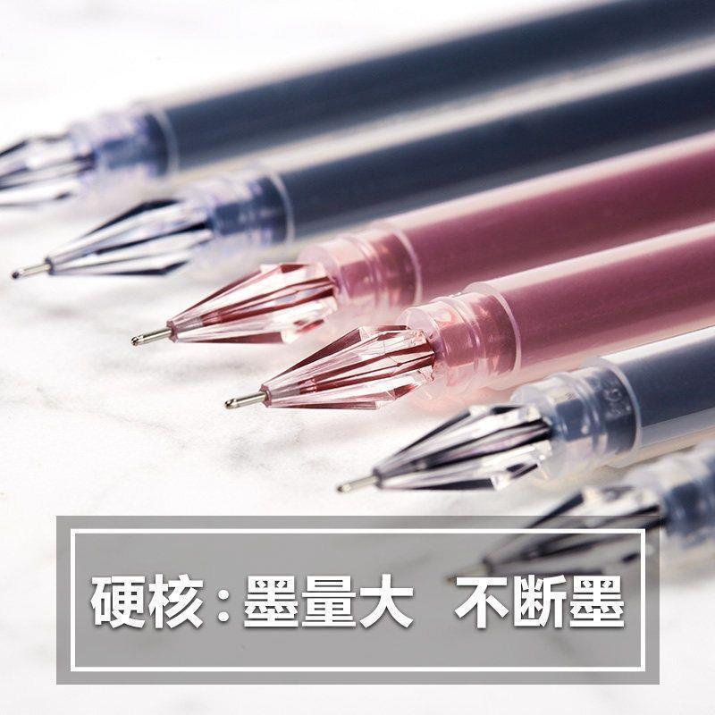 新款钻石头中性笔0.5mm/0.38细头大容量巨能写ins风高颜值碳素笔