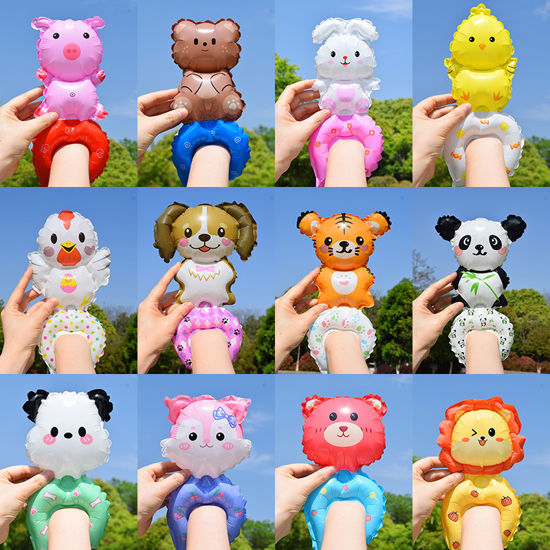 六一儿童节手腕气球卡通充气玩具无毒幼儿园店铺活动地推摆摊批发