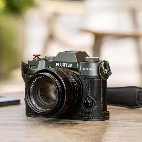 适用富士相机XS20保护套XT5水牛纹底座XT4相机包XT20皮套XT3配件