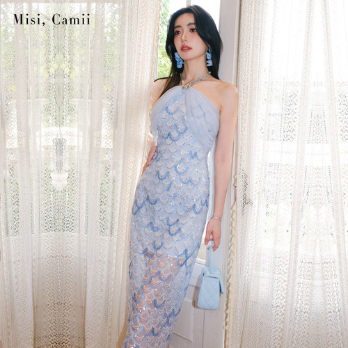 Misi.Camii名媛风挂脖礼服裙