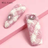 Misi.Camii新款 轻奢银葱小香风发夹气质百搭配饰仙美网红优雅搭配