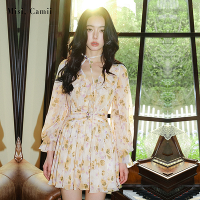 Misi.Camii法式风长袖连衣裙