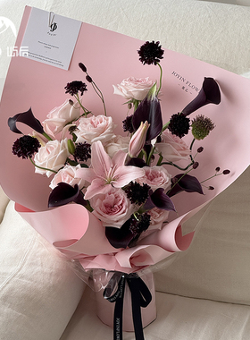 屿后 【七夕】180g硬卡纸鲜花花束包花纸花店硬挺花束diy花艺资材
