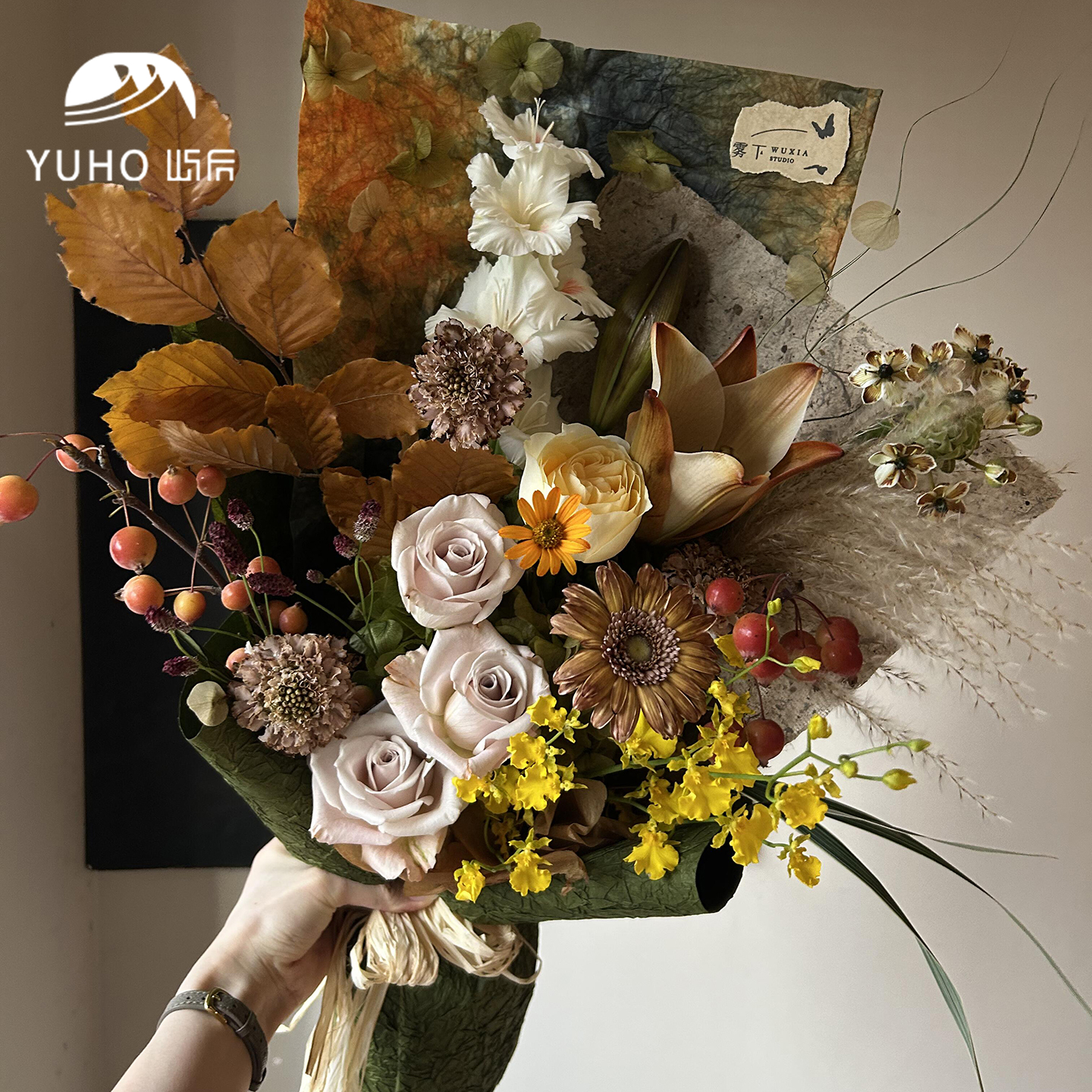 YUHO屿后水墨纸石纹肌理手工纸