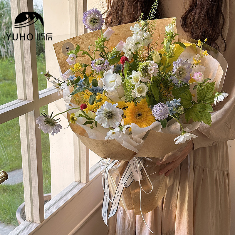 屿后 复古麻丝纹理纸鲜花花束包花纸花店diy可撕创意包装花艺材料,鲜花速递/花卉仿真/绿植园艺,花艺包装纸,淘宝优惠券,粉丝福利购,淘宝优惠卷