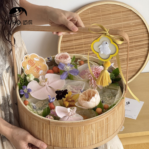 YUHO屿后中秋水果花篮花艺资材
