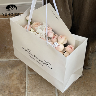 屿后 【2.14情人节】信封花盒手提袋鲜花花束加大手拎袋花店资材