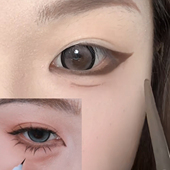 一支神仙用 一笔两用双头二合一防水汗不晕染卧蚕笔眼线胶笔 笔